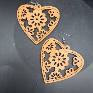 3×$20 Boho wood long earrings